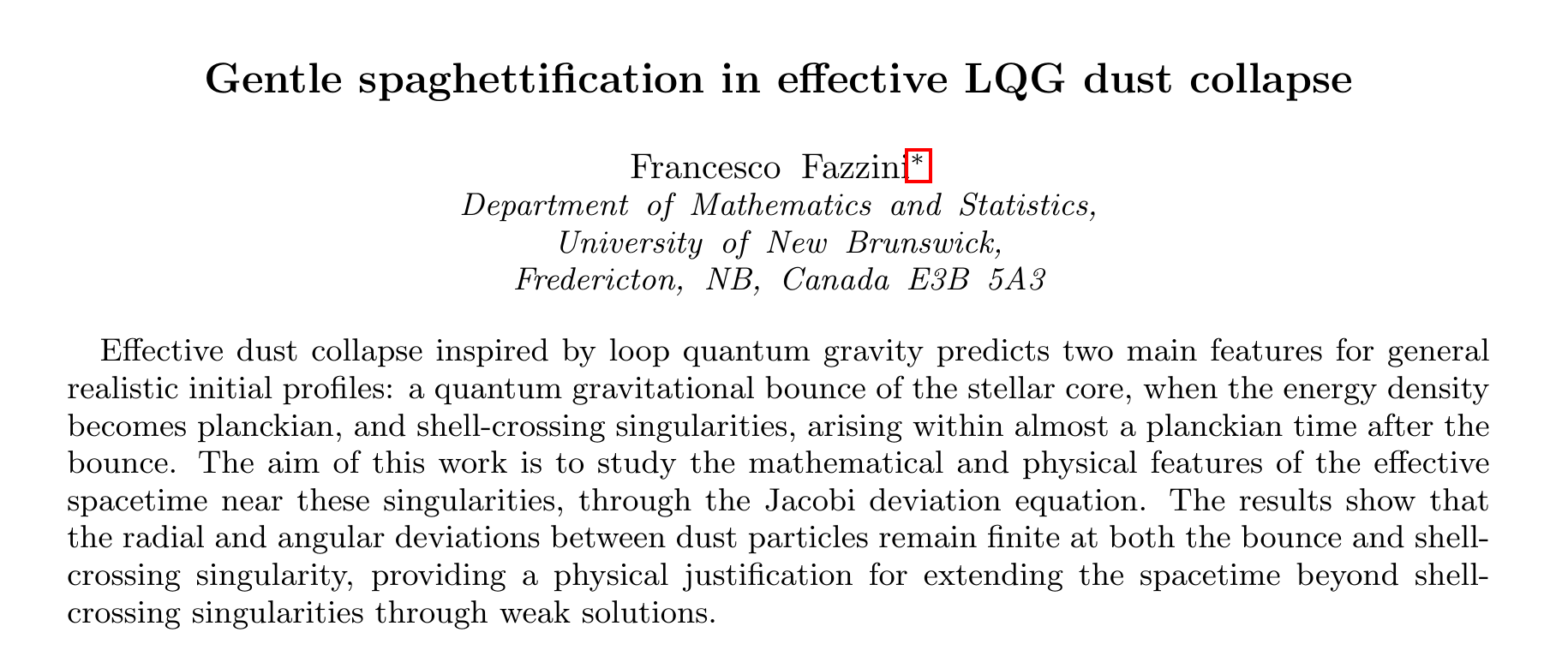 Gentle spaghettification in effective LQG dust collapse